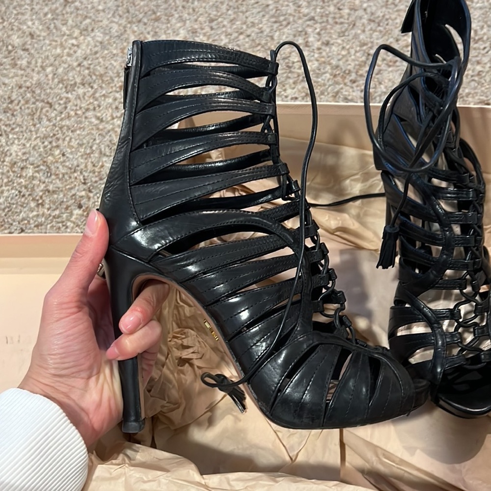 Prada Calzature Donna lace up heels